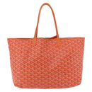 GOYARD Herringbone Saint Louis PM Tote Bag PVC Leather Orange Auth 195491-3