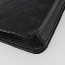 CHANEL Matelasse Chain Shoulder Bag Lamb Skin Black Gold Tone CC Auth 195492-13
