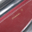 CHANEL Matelasse Chain Shoulder Bag Lamb Skin Black Gold Tone CC Auth 195492-16
