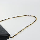 CHANEL Matelasse Chain Shoulder Bag Lamb Skin Black Gold Tone CC Auth 195492-8