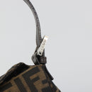 FENDI Zucca Canvas Mamma Baguette Shoulder Bag Brown Silver Auth 195494V-9