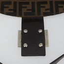 FENDI Zucca Canvas Mamma Baguette Shoulder Bag Brown Silver Auth 195494V-10