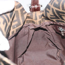 FENDI Zucca Canvas Mamma Baguette Shoulder Bag Brown Silver Auth 195494V-22