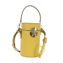 Miu Miu Hand Bag Leather 2way Yellow Gold Auth 195501V-1