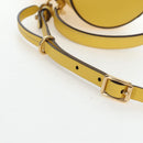 Miu Miu Hand Bag Leather 2way Yellow Gold Auth 195501V-10