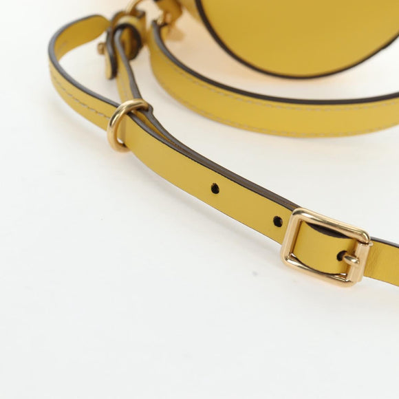 Miu Miu Hand Bag Leather 2way Yellow Gold Auth 195501V