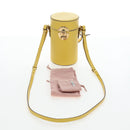 Miu Miu Hand Bag Leather 2way Yellow Gold Auth 195501V-29