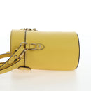 Miu Miu Hand Bag Leather 2way Yellow Gold Auth 195501V-4
