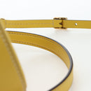 Miu Miu Hand Bag Leather 2way Yellow Gold Auth 195501V-8