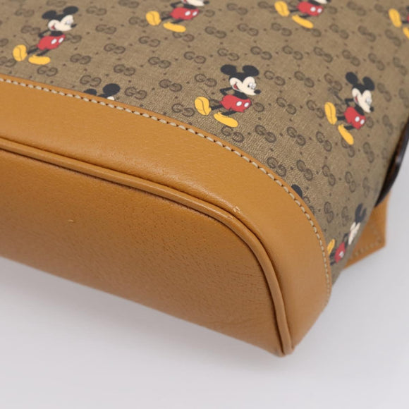 GUCCI Micro GG Supreme Disney Backpack PVC Beige Gold 552884 Auth 195502M