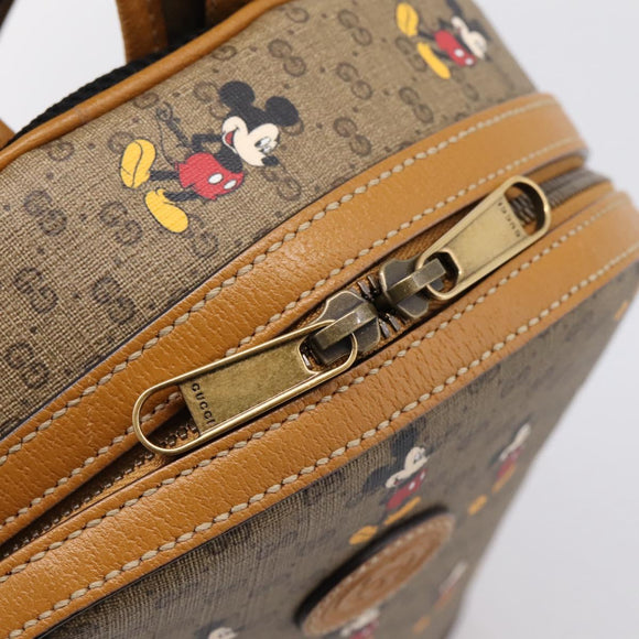 GUCCI Micro GG Supreme Disney Backpack PVC Beige Gold 552884 Auth 195502M