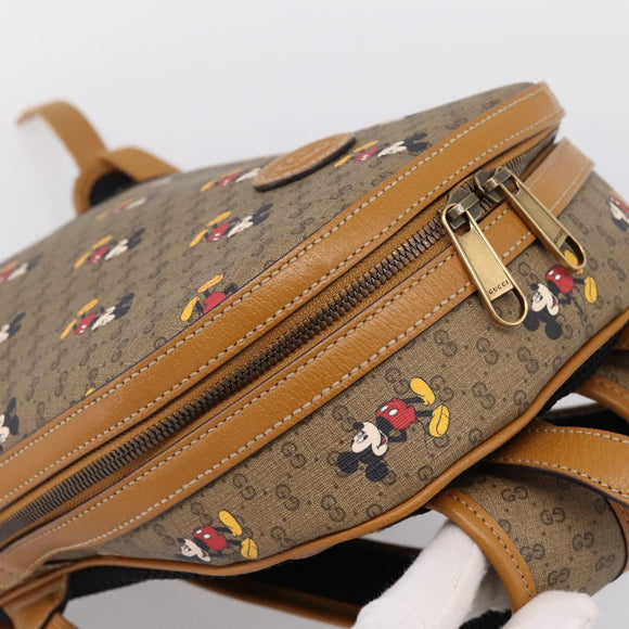 GUCCI Micro GG Supreme Disney Backpack PVC Beige Gold 552884 Auth 195502M