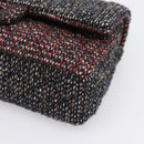 CHANEL Chain Matelasse25 Shoulder Bag Tweed Multicolor CC Auth 195503SAM-10