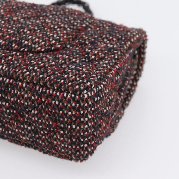 CHANEL Chain Matelasse25 Shoulder Bag Tweed Multicolor CC Auth 195503SAM