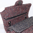 CHANEL Chain Matelasse25 Shoulder Bag Tweed Multicolor CC Auth 195503SAM-14