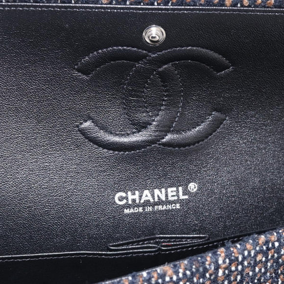 CHANEL Chain Matelasse25 Shoulder Bag Tweed Multicolor CC Auth 195503SAM