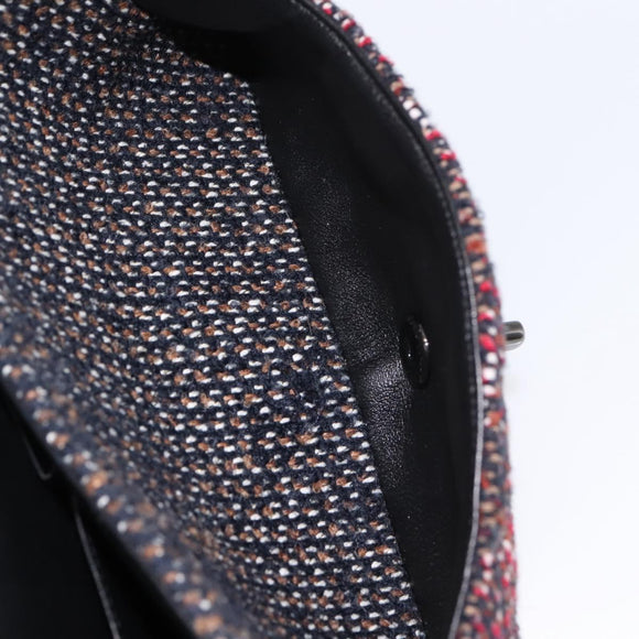 CHANEL Chain Matelasse25 Shoulder Bag Tweed Multicolor CC Auth 195503SAM