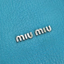 Miu Miu Tote Bag Leather 2way Blue Silver Auth 195506A-22