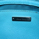 Miu Miu Tote Bag Leather 2way Blue Silver Auth 195506A-24