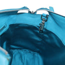Miu Miu Tote Bag Leather 2way Blue Silver Auth 195506A-25