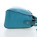 Miu Miu Tote Bag Leather 2way Blue Silver Auth 195506A-4