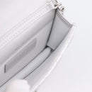 CHANEL Chain Shoulder Pouch Matelasse Leather Silver CC Auth 195507M-17