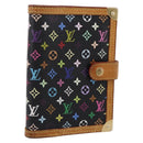 LOUIS VUITTON Multicolor Agenda PM Day Planner Cover Black R20895 LV Auth 195509-1