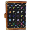 LOUIS VUITTON Multicolor Agenda PM Day Planner Cover Black R20895 LV Auth 195509-2