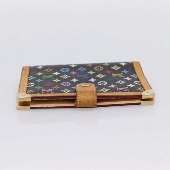 LOUIS VUITTON Multicolor Agenda PM Day Planner Cover Black R20895 LV Auth 195509