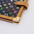 LOUIS VUITTON Multicolor Agenda PM Day Planner Cover Black R20895 LV Auth 195509-7