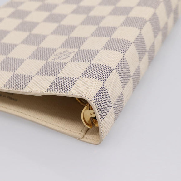 LOUIS VUITTON Damier Azur Agenda MM Day Planner Cover R20707 LV Auth 195511V
