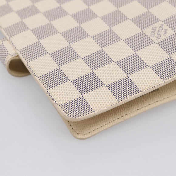 LOUIS VUITTON Damier Azur Agenda MM Day Planner Cover R20707 LV Auth 195511V