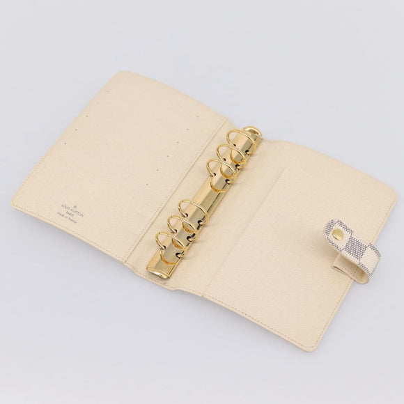 LOUIS VUITTON Damier Azur Agenda MM Day Planner Cover R20707 LV Auth 195511V