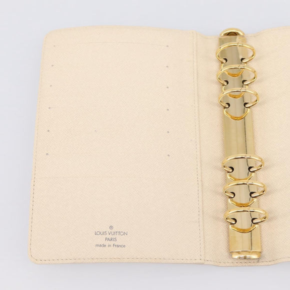 LOUIS VUITTON Damier Azur Agenda MM Day Planner Cover R20707 LV Auth 195511V