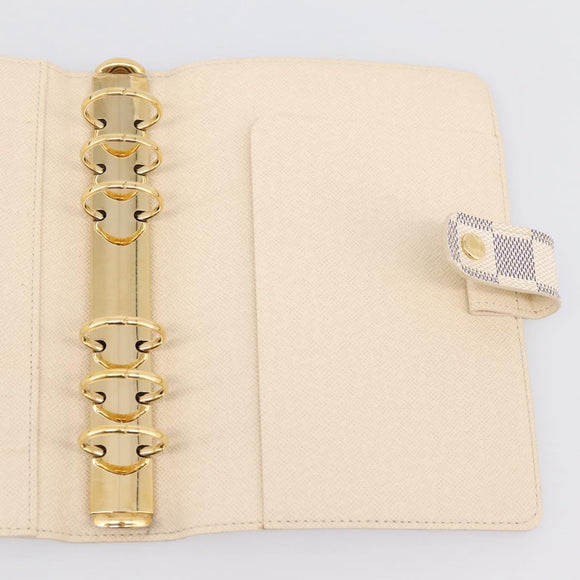 LOUIS VUITTON Damier Azur Agenda MM Day Planner Cover R20707 LV Auth 195511V