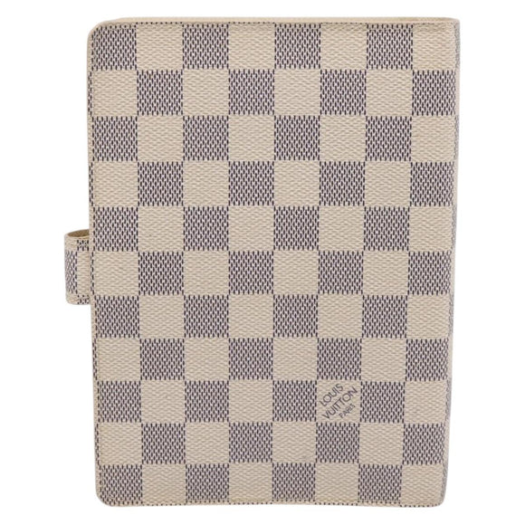LOUIS VUITTON Damier Azur Agenda MM Day Planner Cover R20707 LV Auth 195511V