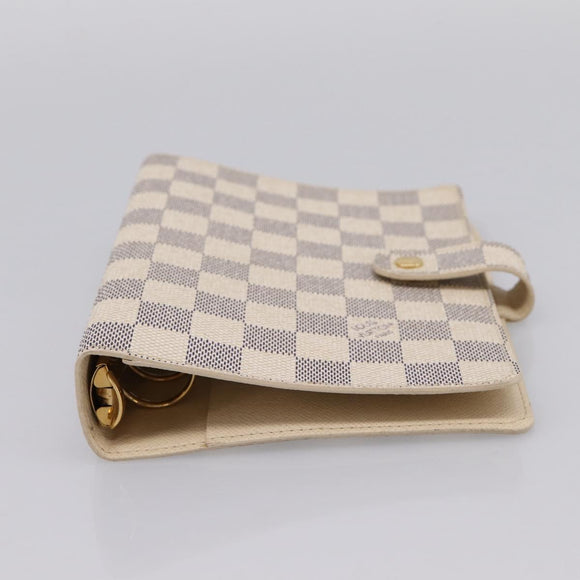 LOUIS VUITTON Damier Azur Agenda MM Day Planner Cover R20707 LV Auth 195511V