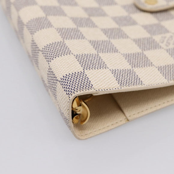 LOUIS VUITTON Damier Azur Agenda MM Day Planner Cover R20707 LV Auth 195511V