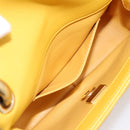 CHANEL Mini Matelasse 17 Chain Bag Lamb Skin Yellow Gold CC Auth 195513SAM-21