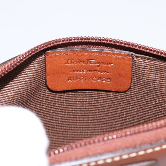 Salvatore Ferragamo Gancini Reversible Tote Bag Nylon Beige Gold Auth 195514A