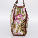 Salvatore Ferragamo Gancini Reversible Tote Bag Nylon Beige Gold Auth 195514A-4