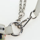 CHANEL Chain Matelasse Shoulder Bag tweed White Silver CC Auth 195515M-10