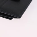 Salvatore Ferragamo Gancini Chain Card Case Leather Black Gold Auth 195519M-12