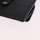 Salvatore Ferragamo Gancini Chain Card Case Leather Black Gold Auth 195519M-13