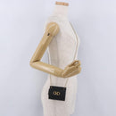 Salvatore Ferragamo Gancini Chain Card Case Leather Black Gold Auth 195519M-21