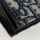 Christian Dior Trotter Canvas Shoulder Pouch Navy Silver Auth 195520V-11