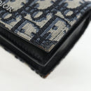 Christian Dior Trotter Canvas Shoulder Pouch Navy Silver Auth 195520V-12