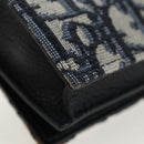 Christian Dior Trotter Canvas Shoulder Pouch Navy Silver Auth 195520V-13