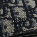 Christian Dior Trotter Canvas Shoulder Pouch Navy Silver Auth 195520V-15