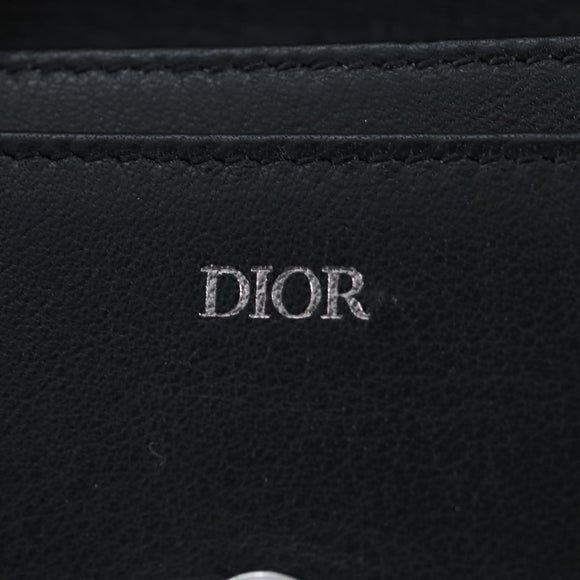 Christian Dior Trotter Canvas Shoulder Pouch Navy Silver Auth 195520V